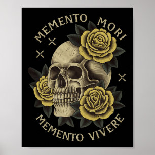 Affiche Memento Mori Memento Vivere _ Philosophie &amp; La