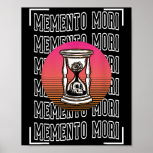 Affiche Memento Mori Philosophie stoïque antique Phi