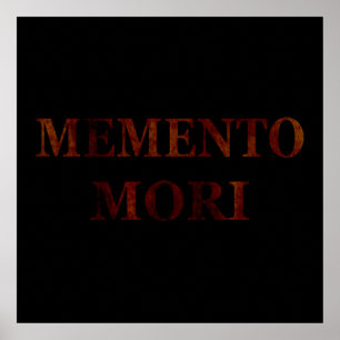 Affiche memento mori, phrase latine
