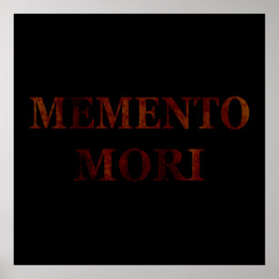 Affiche memento mori, phrase latine