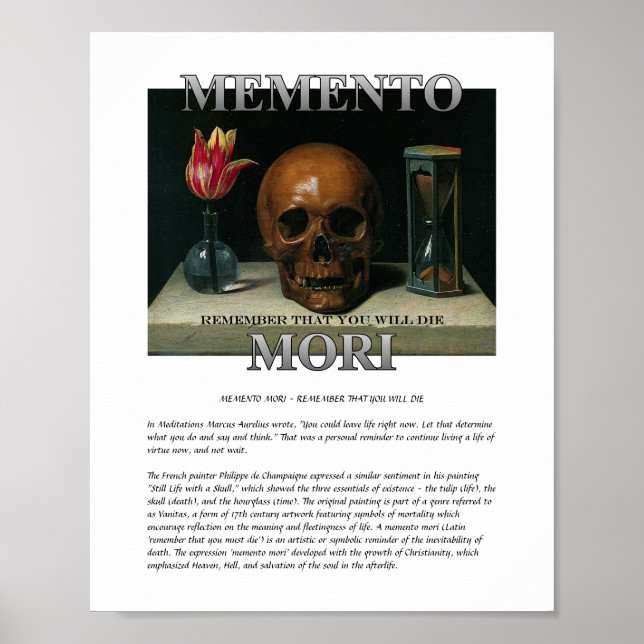 Affiche Memento Mori - Rappelez-vous que vous allez mourir (Devant)
