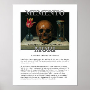 Affiche Memento Mori - Rappelez-vous que vous allez mourir