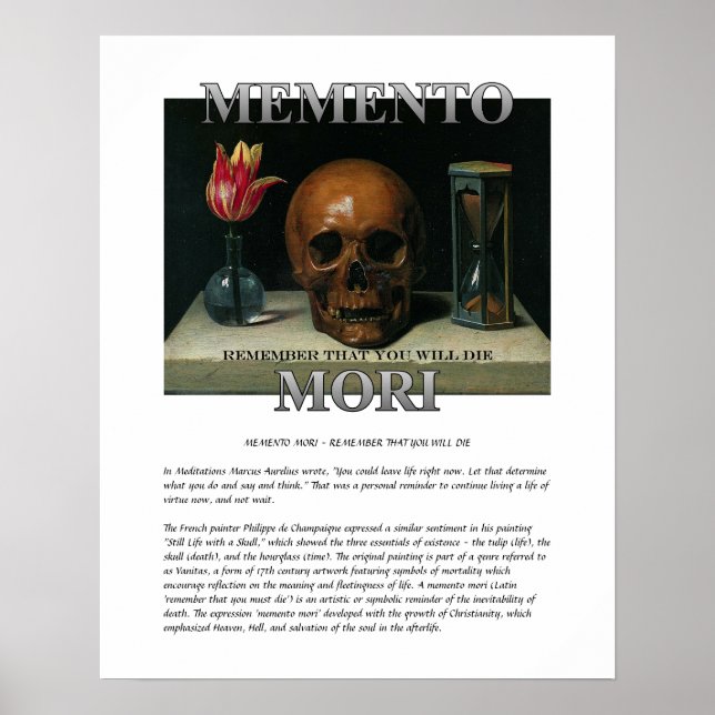 Affiche Memento Mori - Rappelez-vous que vous allez mourir (Devant)