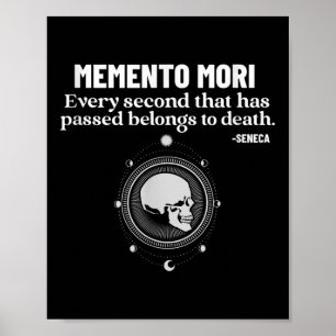 Affiche Memento Mori Seneca stoïcisme Philosophie stoïque
