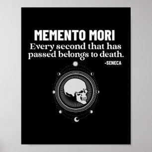 Affiche Memento Mori Seneca stoïcisme Philosophie stoïque 