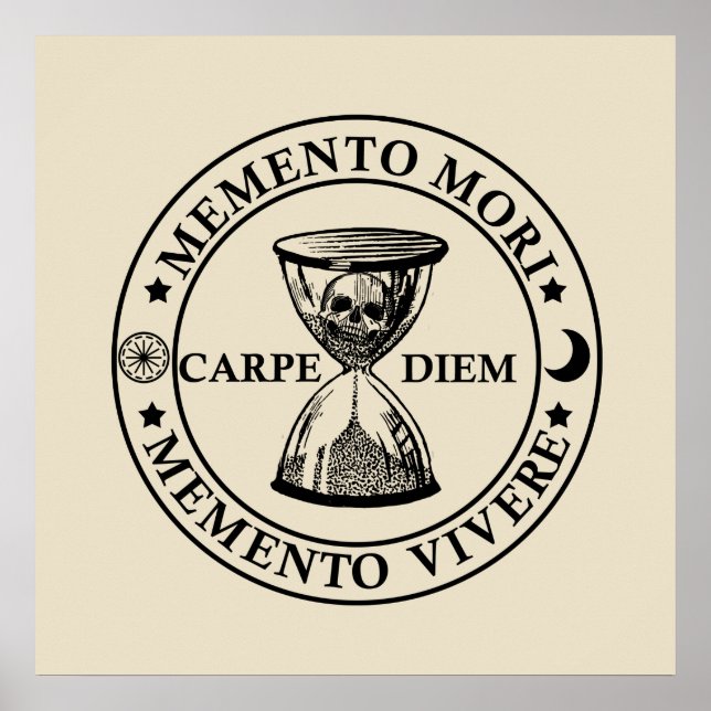 Affiche memento mori vivere (Devant)