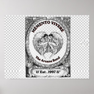 Affiche Memento Vivere Art Bond Ange Vintage