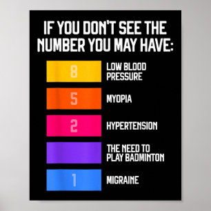 Affiche Mèmes de badminton drôles et humoristiques de vola