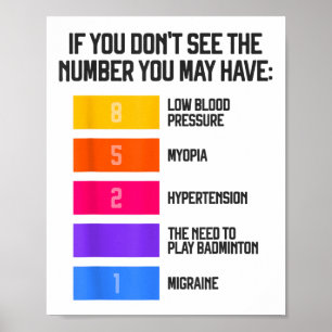 Affiche Mèmes de badminton drôles et humoristiques de vola