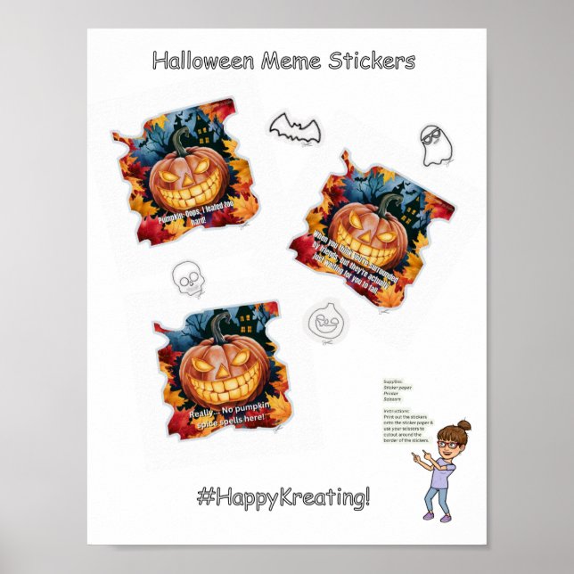 Affiche Mèmes d'Halloween ! (Devant)