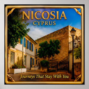 Affiche Mémoire de la ville de Nicosie à Chypre pour les a