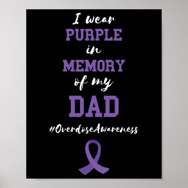 Affiche Mémoire de mon père Ruban violet Sensibilisation à (Devant)