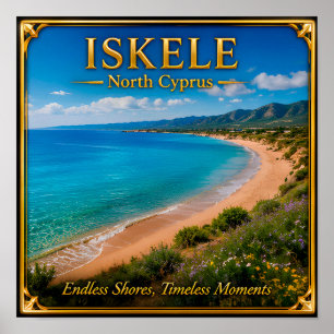 Affiche Mémoire de voyage de la plage d'Iskele Chypre du N