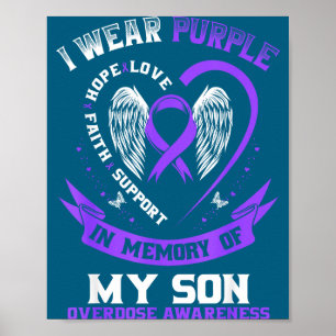 Affiche Mémoire violette mon fils ruban de sensibilisation