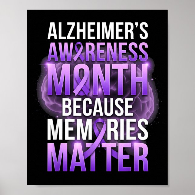 Affiche Mémoires ruban violet mois de la sensibilisation à (Devant)