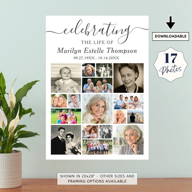 Affiche Mémorial 17 Script de Collage Photo Célébrant la V (Créateur téléchargé)