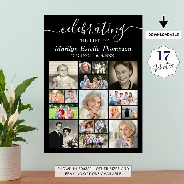 Affiche Mémorial 17 Script de Collage Photo Célébrant la V (Créateur téléchargé)