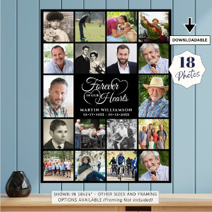 Affiche Mémorial 18 Photo Collage Forever dans nos coeurs
