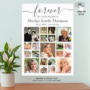 Affiche Mémorial 21 Photo Collage Forever dans nos coeurs