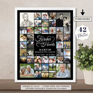 Affiche Mémorial 42 Photo Collage pour toujours dans nos c