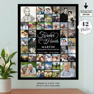 Affiche Mémorial 42 Photo Collage pour toujours dans nos c