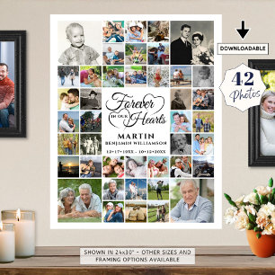 Affiche Mémorial 42 Photo Collage pour toujours dans nos c