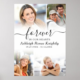 Affiche Memorial 4 Photos pour toujours dans nos coeurs Sc