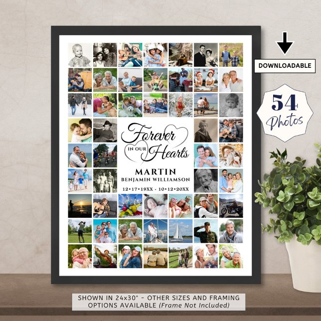 Affiche Mémorial 54 - Collage photo pour toujours dans nos (Créateur téléchargé)