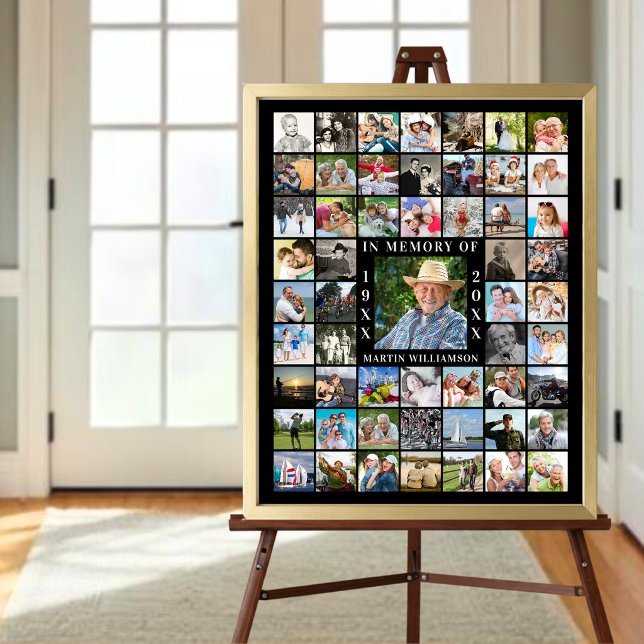 Affiche Mémorial 55 Collage de photos En mémoire (Créateur téléchargé)