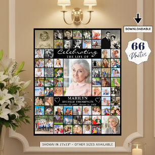 Affiche Mémorial 66 Collage photo célébrant la vie de