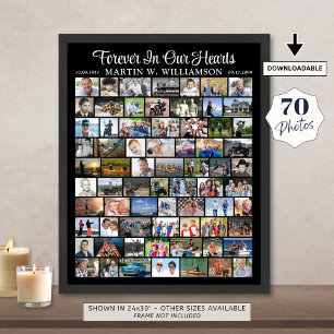 Affiche Mémorial 70 Collage Photo Simple Personnalisé