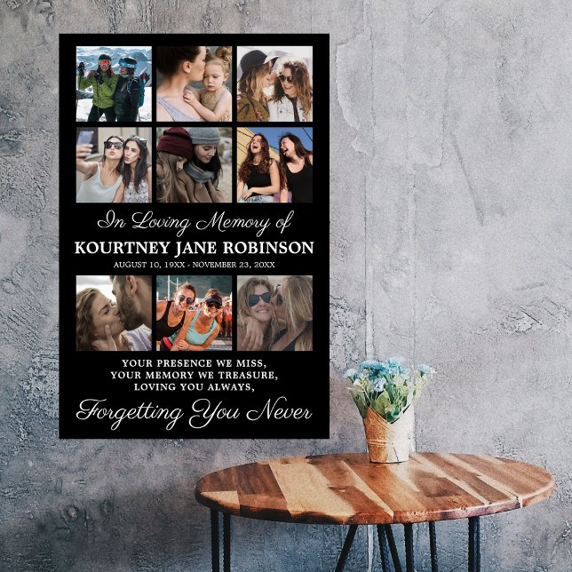 Affiche Mémorial 9 Collage de photos (Créateur téléchargé)