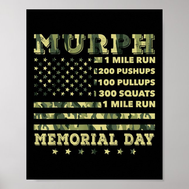Affiche Mémorial américain du Défi d'entraînement Murph 20 (Devant)