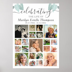 Affiche Memorial Botanical Heart Feuilles 21 Photo Collage