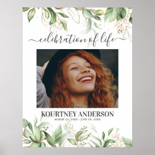 Affiche Mémorial Botanique Élégant