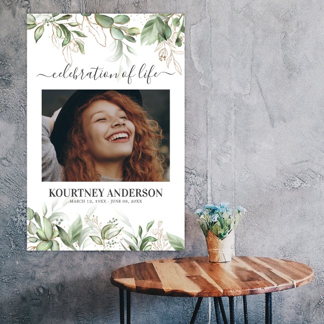 Affiche Mémorial Botanique Élégant (Créateur téléchargé)