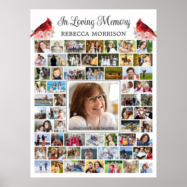 Affiche Mémorial Cardinal 59 Script de Collage Photo (Devant)