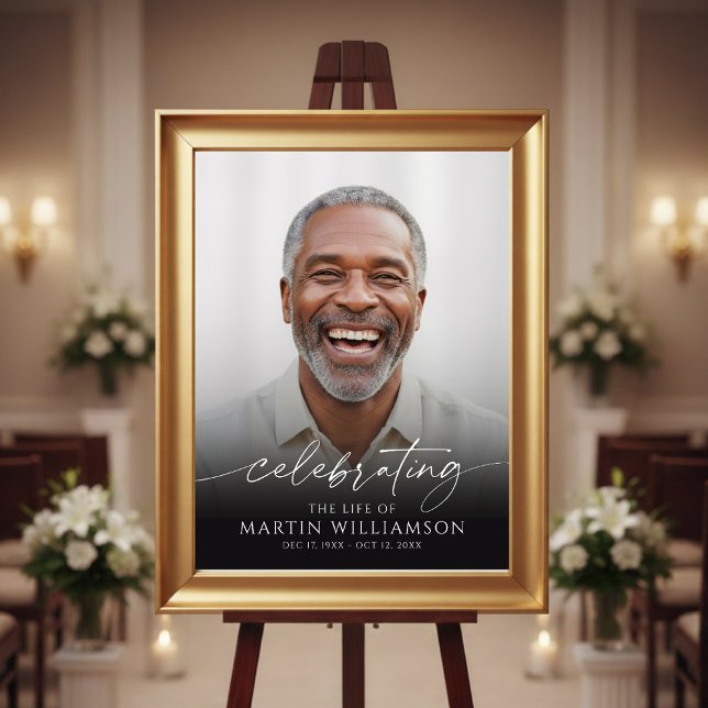 Affiche Memorial Celebrating the Life of Photo Script (Créateur téléchargé)