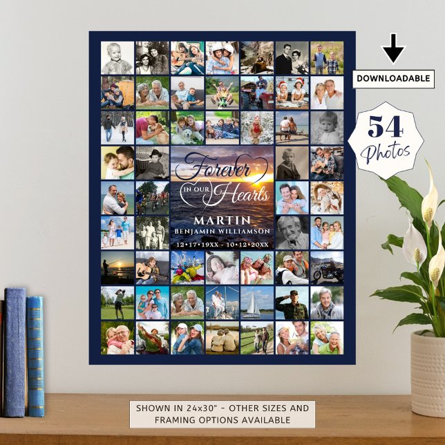 Affiche Mémorial Coucher de soleil 54 Photo À JAMAIS DANS  (Créateur téléchargé)