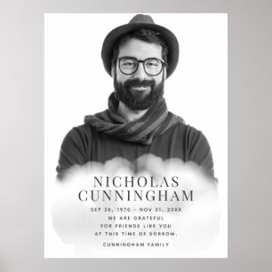 Affiche Mémorial dans les nuages Moderne classique simple