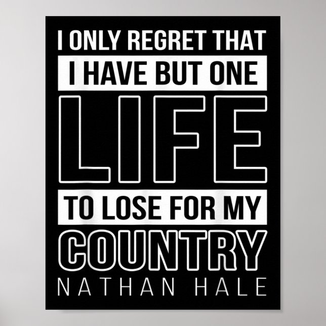 Affiche Memorial Day 4 juillet Citation patriotique One Li (Devant)