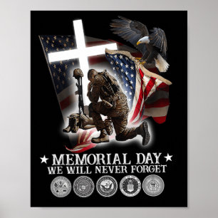 Affiche Memorial Day Nous n'oublierons jamais les amoureux