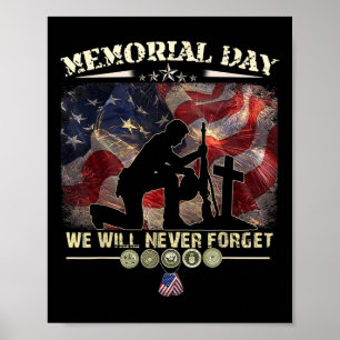Affiche Memorial Day Nous n'oublierons jamais les amoureux
