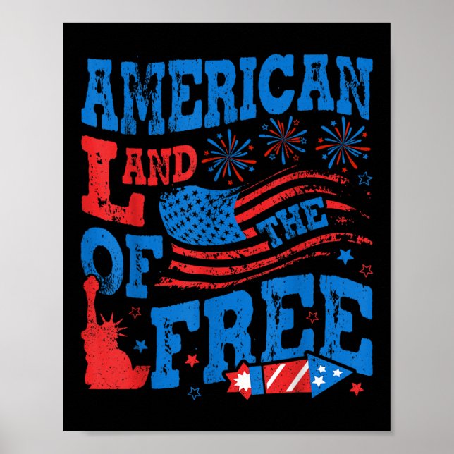 Affiche Memorial Day Terre De La Liberté À Cause Du Courag (Devant)