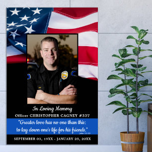 Affiche Mémorial de la Police En Souvenir Affectueux Objet
