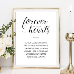 Affiche Mémorial de mariage à jamais dans nos cœurs