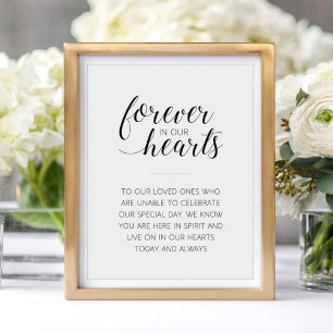 Affiche Mémorial de mariage à jamais dans nos cœurs