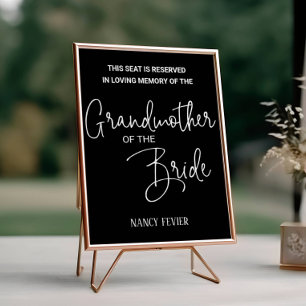 Affiche Mémorial de mariage de la grand-mère noire de la m