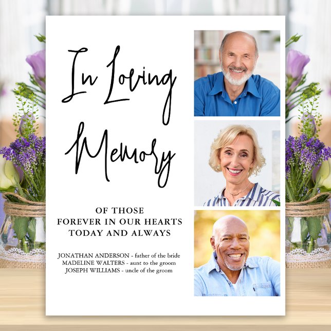 Affiche Mémorial de mariage Personnaliser 3 Photo Amour ét (Créateur téléchargé)