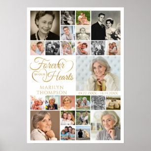 Affiche Mémorial Élégant À jamais dans nos Cœurs 25 Photo